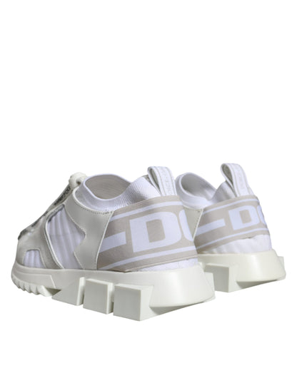 White Mesh Sorrento Trekking Sneakers Shoes