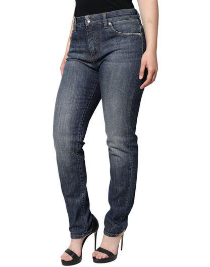 Dunkelblaue Skinny-Jeans aus Baumwollstretch