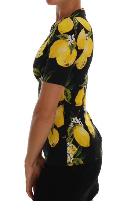 Sicilian Lemon Print Silk Blouse