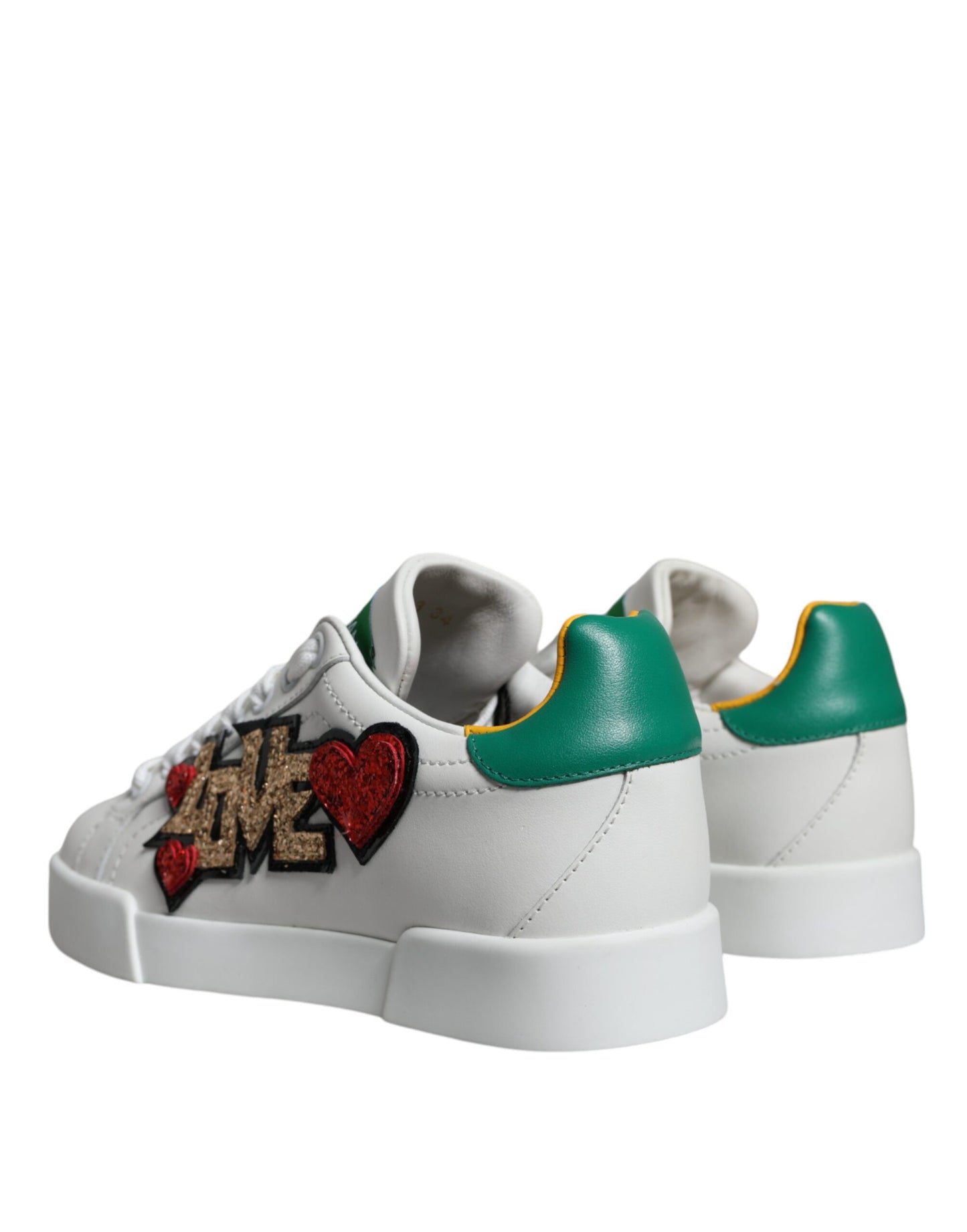 Zapatillas blancas Portofino con parches Love