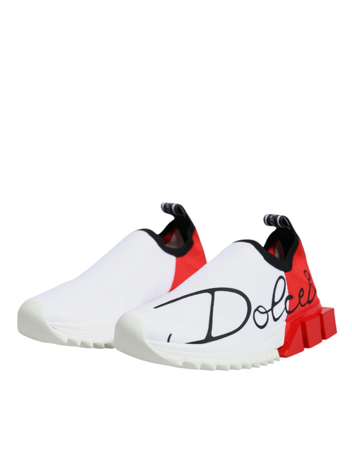 Zapatillas deportivas blancas y rojas de caña baja Sorrento para hombre