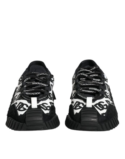 Zapatillas de deporte NS1 de caña baja con cordones y logotipo en color negro