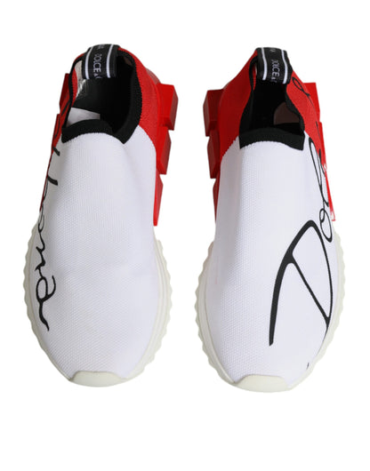 White Red Low Top Sorrento Men Sneakers Shoes