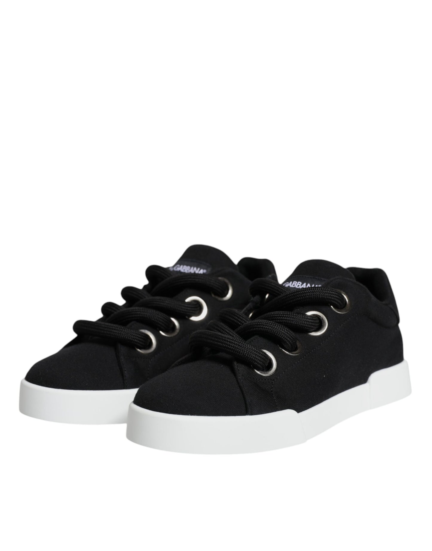 Black White Portofino Low Top Sneakers Shoes