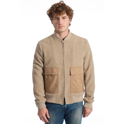 beige Wolljacke