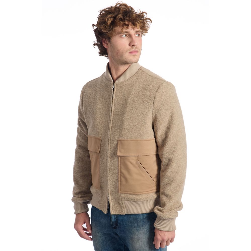 beige Wolljacke