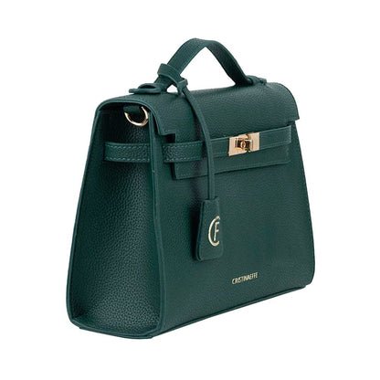 Green Artificial Leather Crossbody Bag