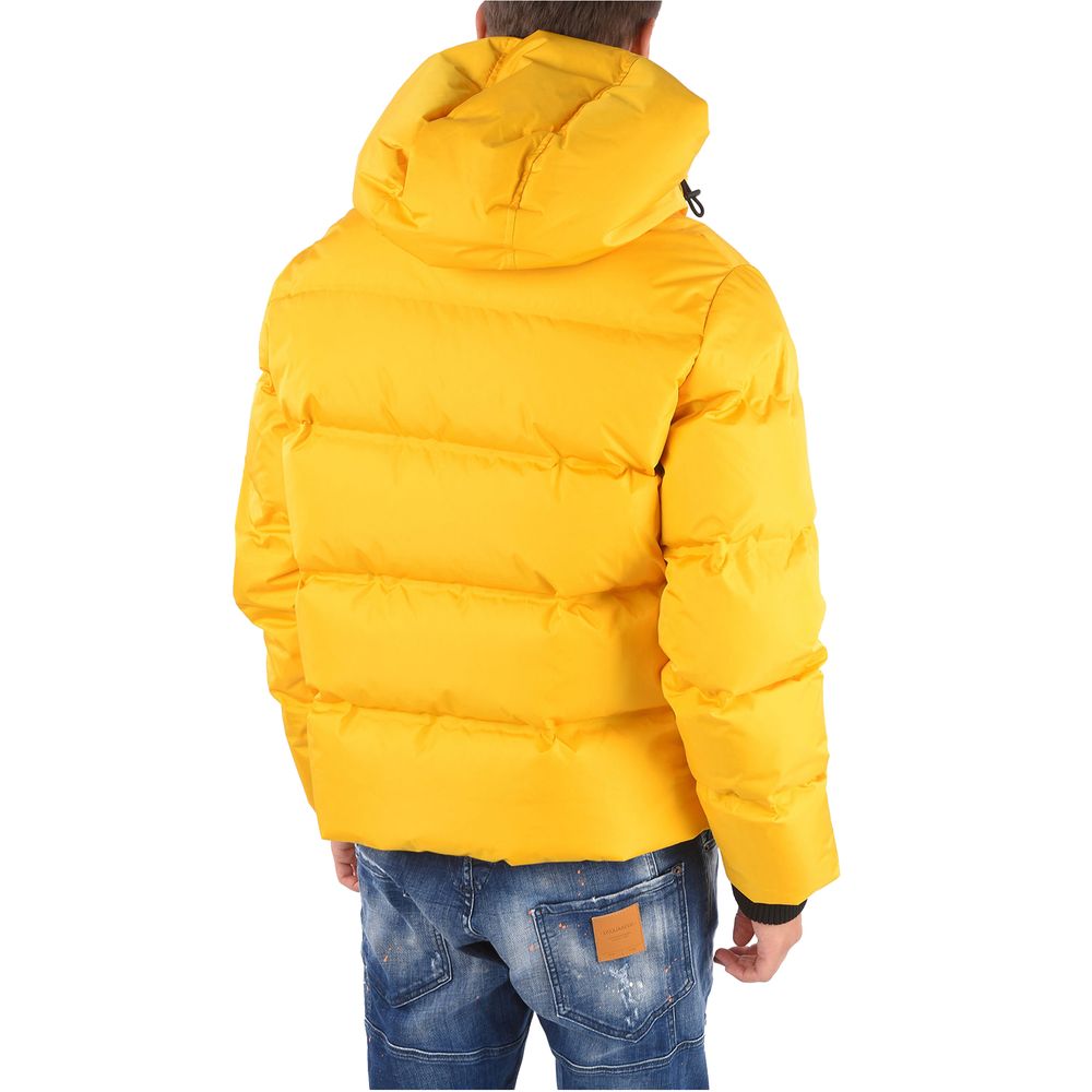 Yellow Nylon Men Jacket