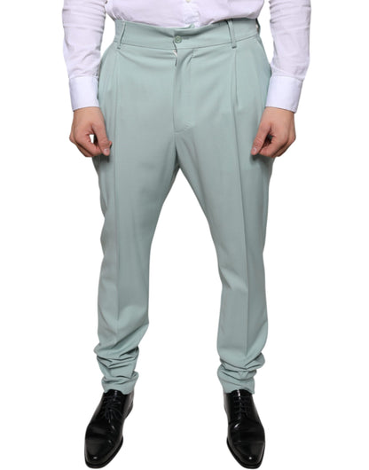 Pantalones de vestir de algodón verde menta