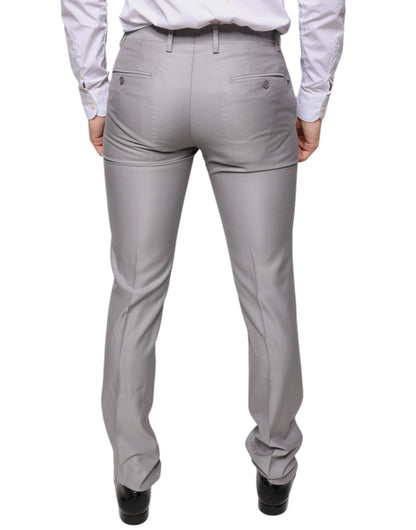 Pantalones de vestir de lana gris claro