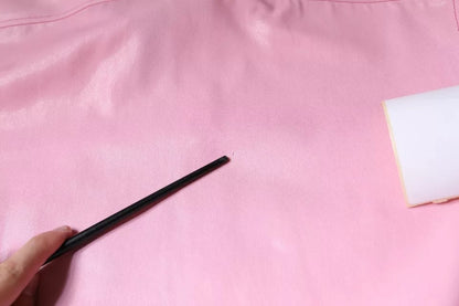 Camisa de algodón con cuello y botones en color rosa