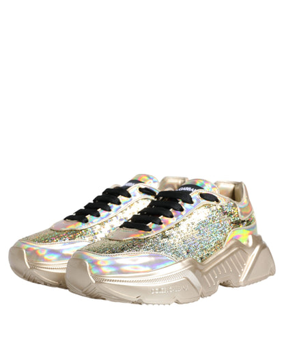 Gold Sequin Iridiscent Daymaster Sneakers Shoes