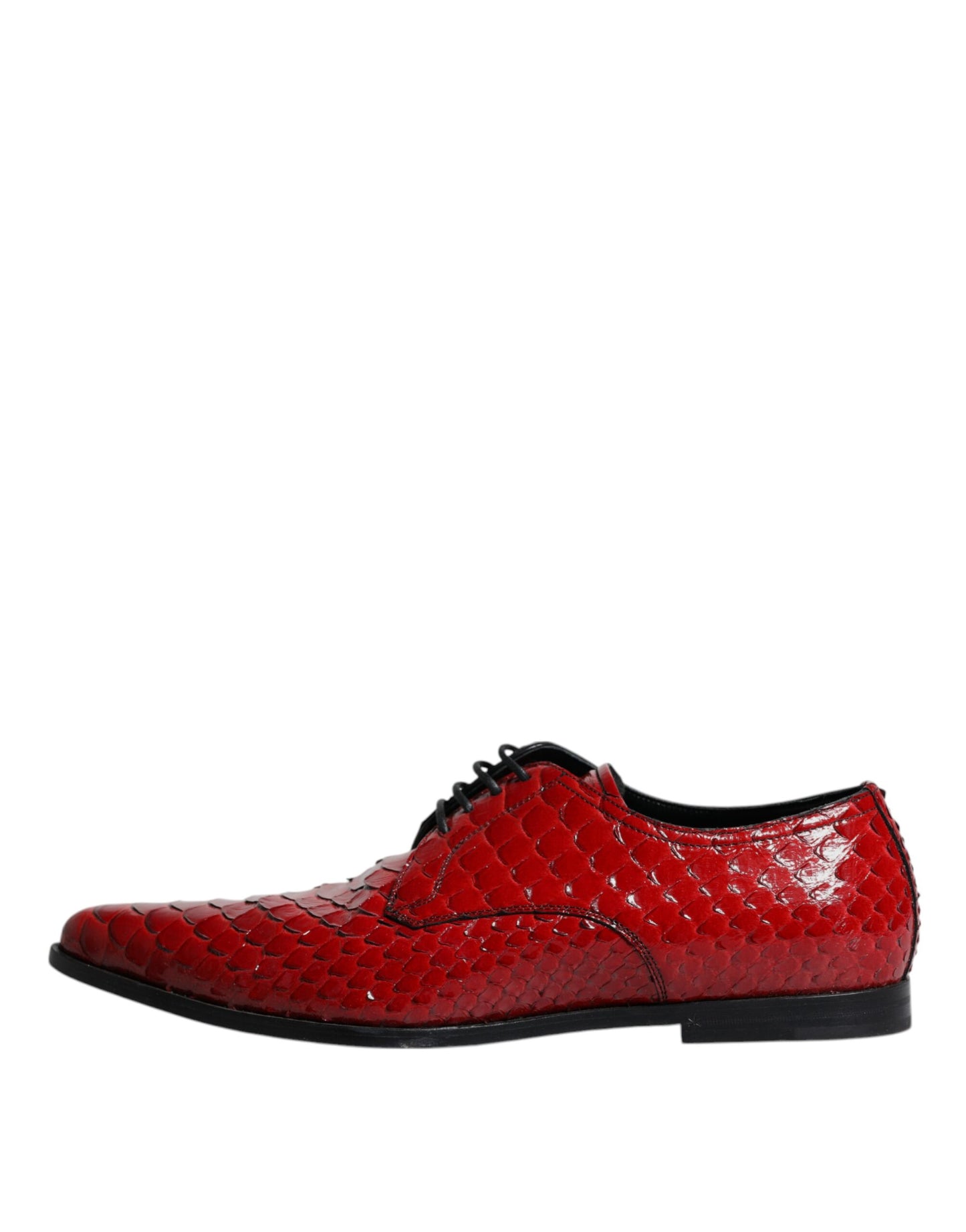 Zapatos formales Derby para hombre con textura roja y barniz