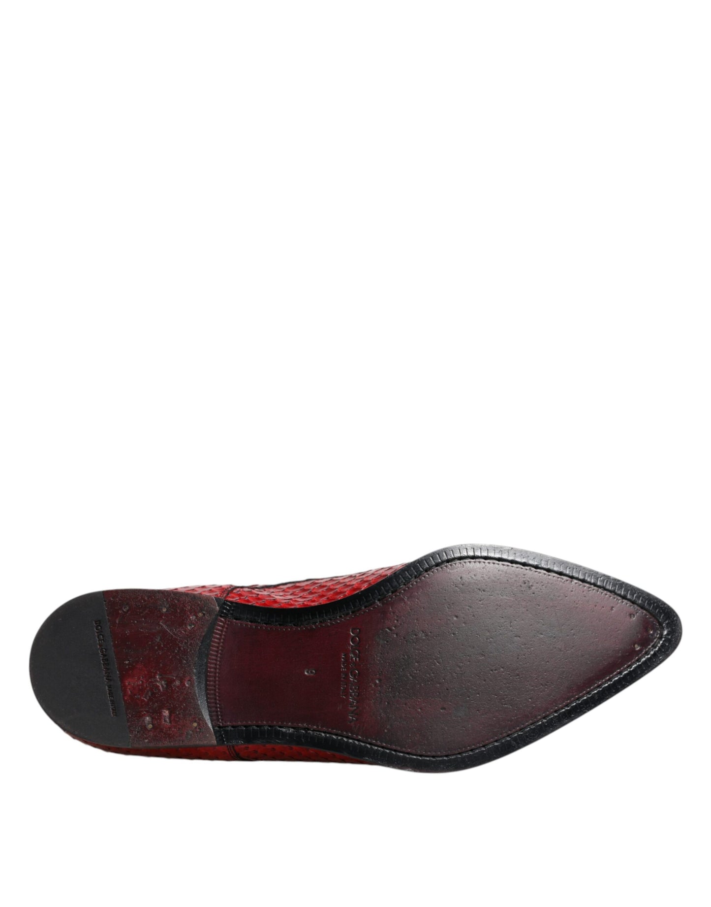 Zapatos formales Derby para hombre con textura roja y barniz