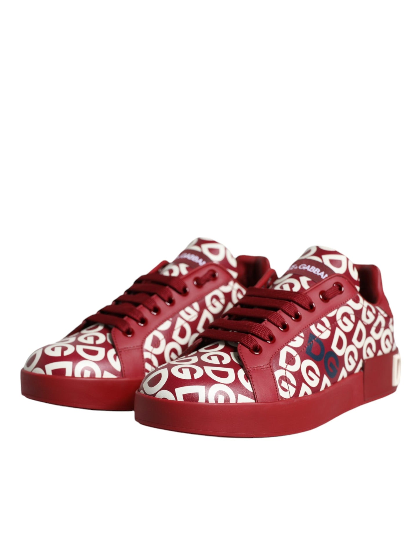 DG Mania Sneakers aus Leder in Weiß und Rot