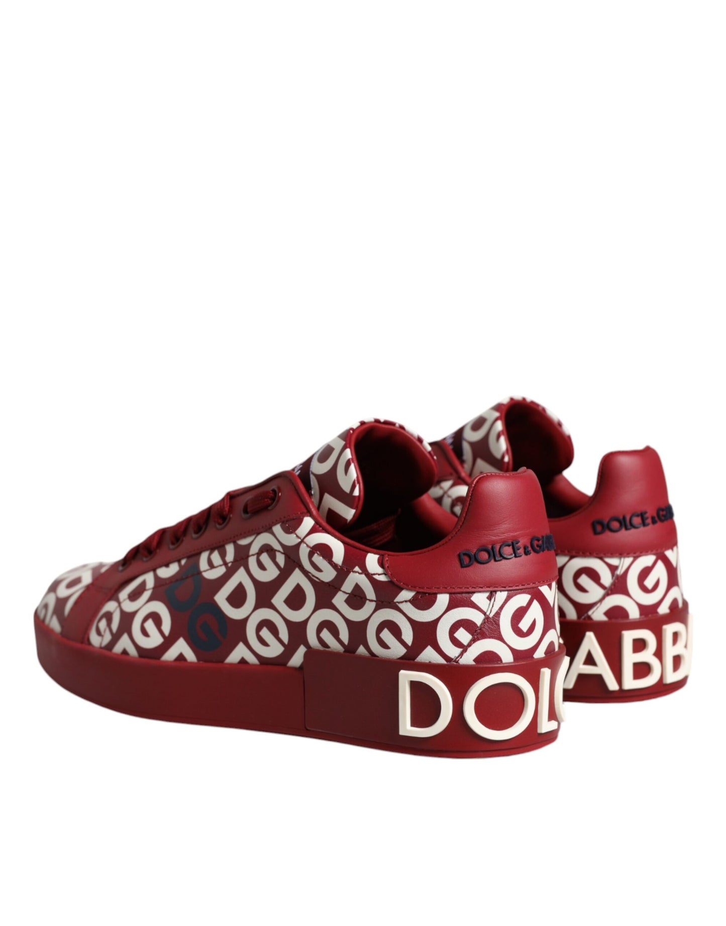 DG Mania Sneakers aus Leder in Weiß und Rot