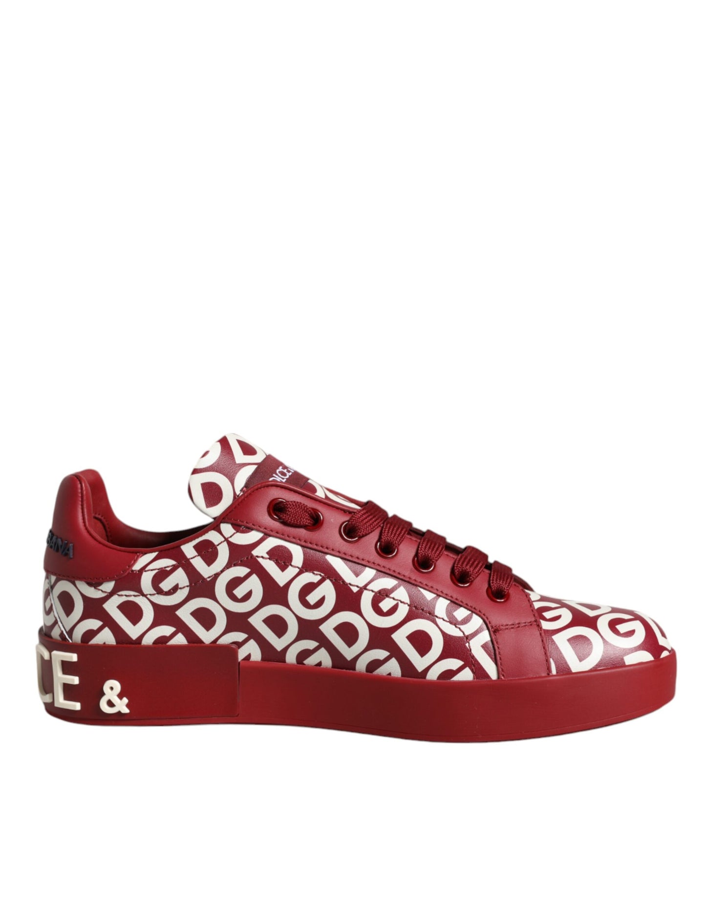 DG Mania Sneakers aus Leder in Weiß und Rot