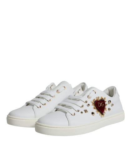 White Portofino Sacred Heart Sneakers Shoes