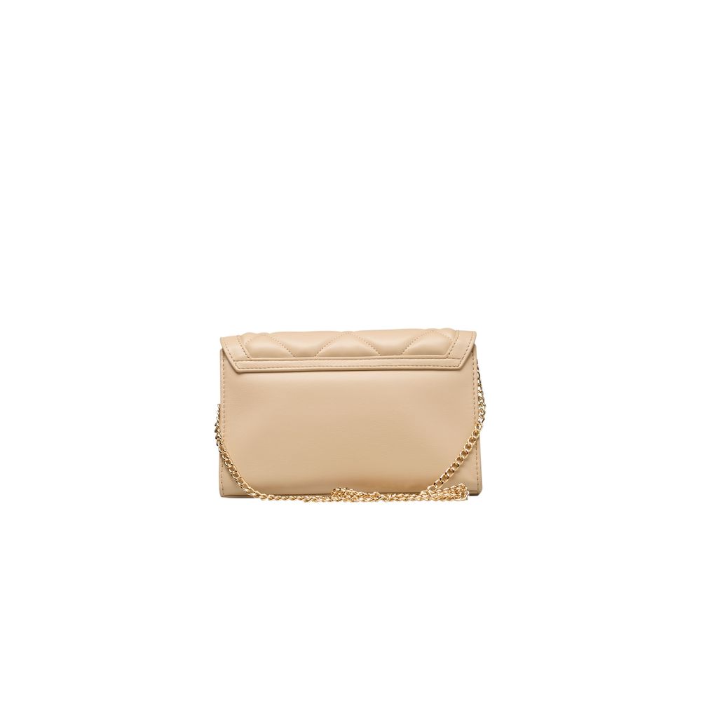 Beige Umhängetasche aus Polyethylen