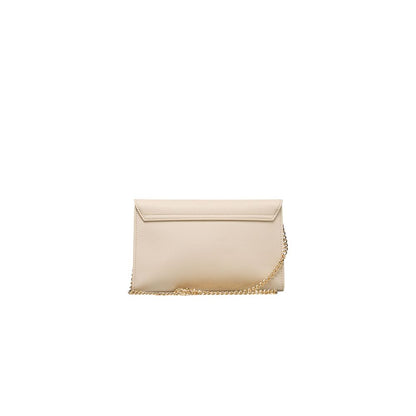 Beige Umhängetasche aus Polyethylen