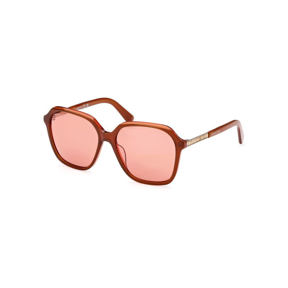 Orangefarbene Sonnenbrille aus Kunststoff