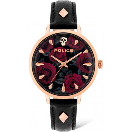 Black Leather Dress Watch