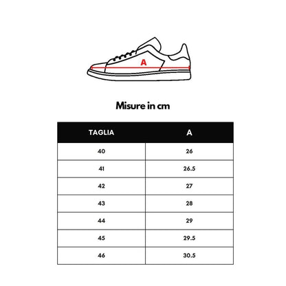 Sneaker aus schwarzem und weißem Leder