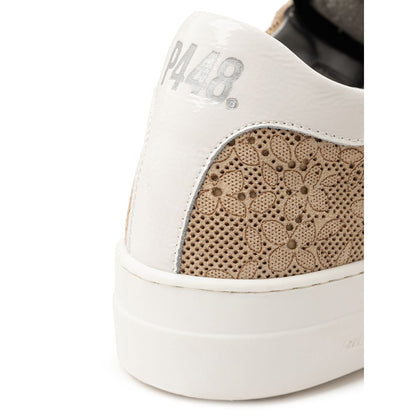 Beige Leather Sneaker