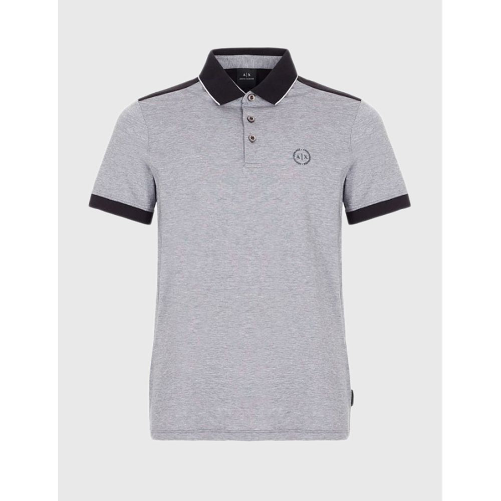 Schwarzes Poloshirt aus Baumwolle