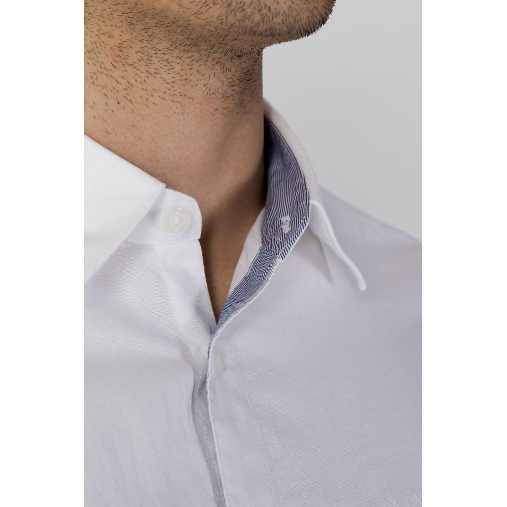 Camisa de algodón blanca