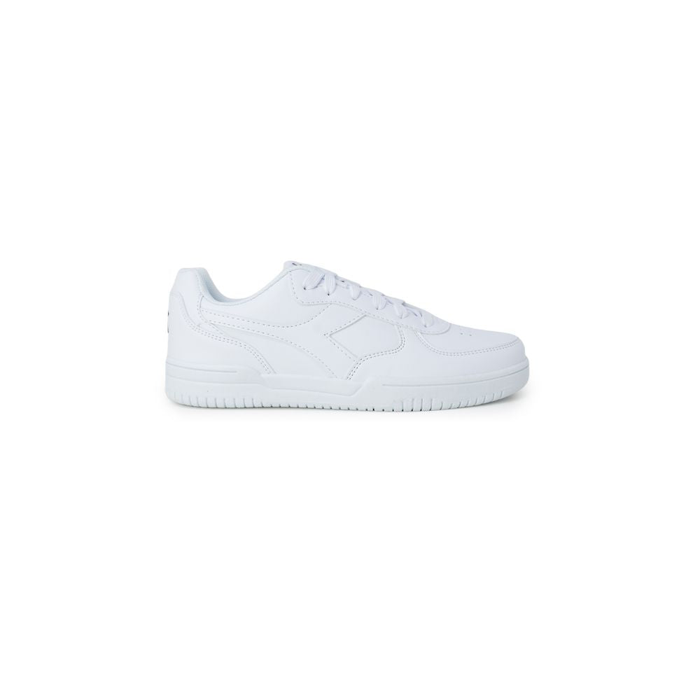 White Synthetic Leather Sneaker