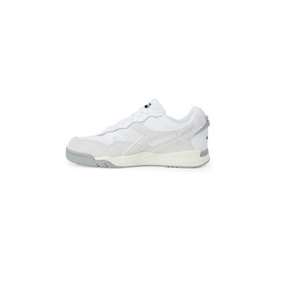 White Synthetic Leather Sneaker