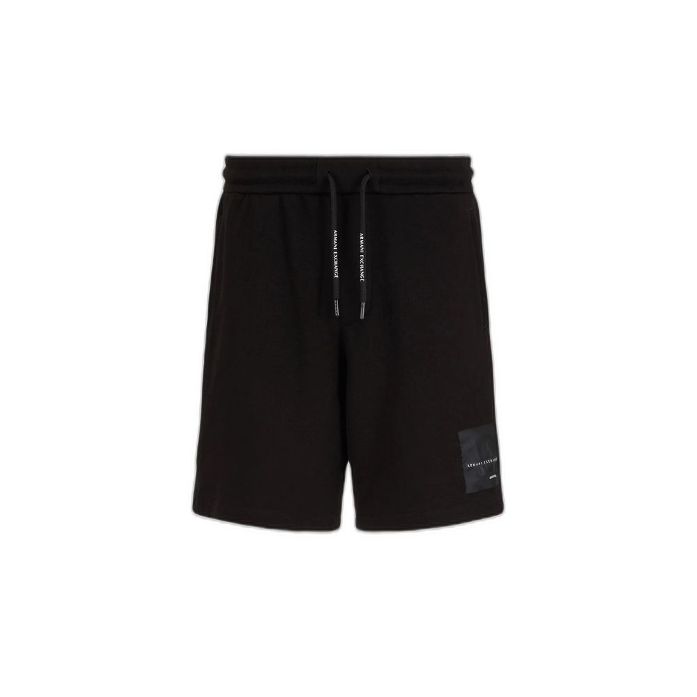 Schwarze Baumwollshorts