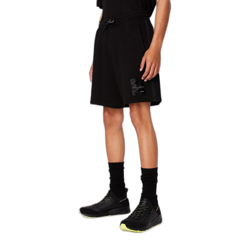 Schwarze Baumwollshorts