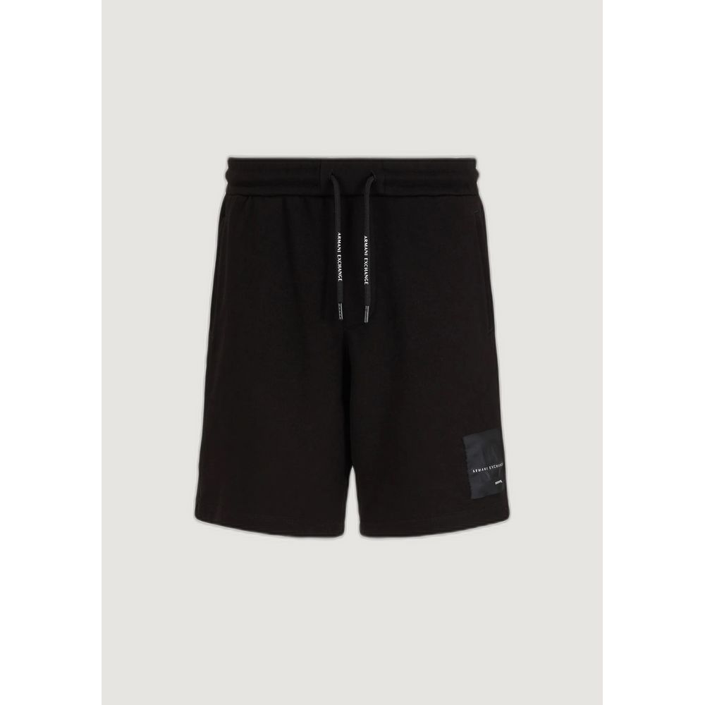 Schwarze Baumwollshorts