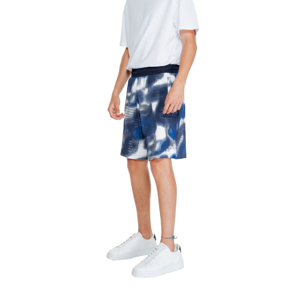 Blaue Baumwollshorts