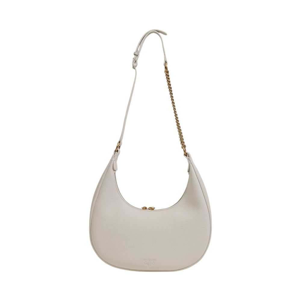 Bolso de mano de piel blanca