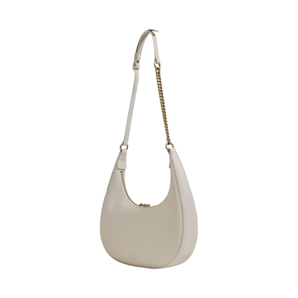 Bolso de mano de piel blanca