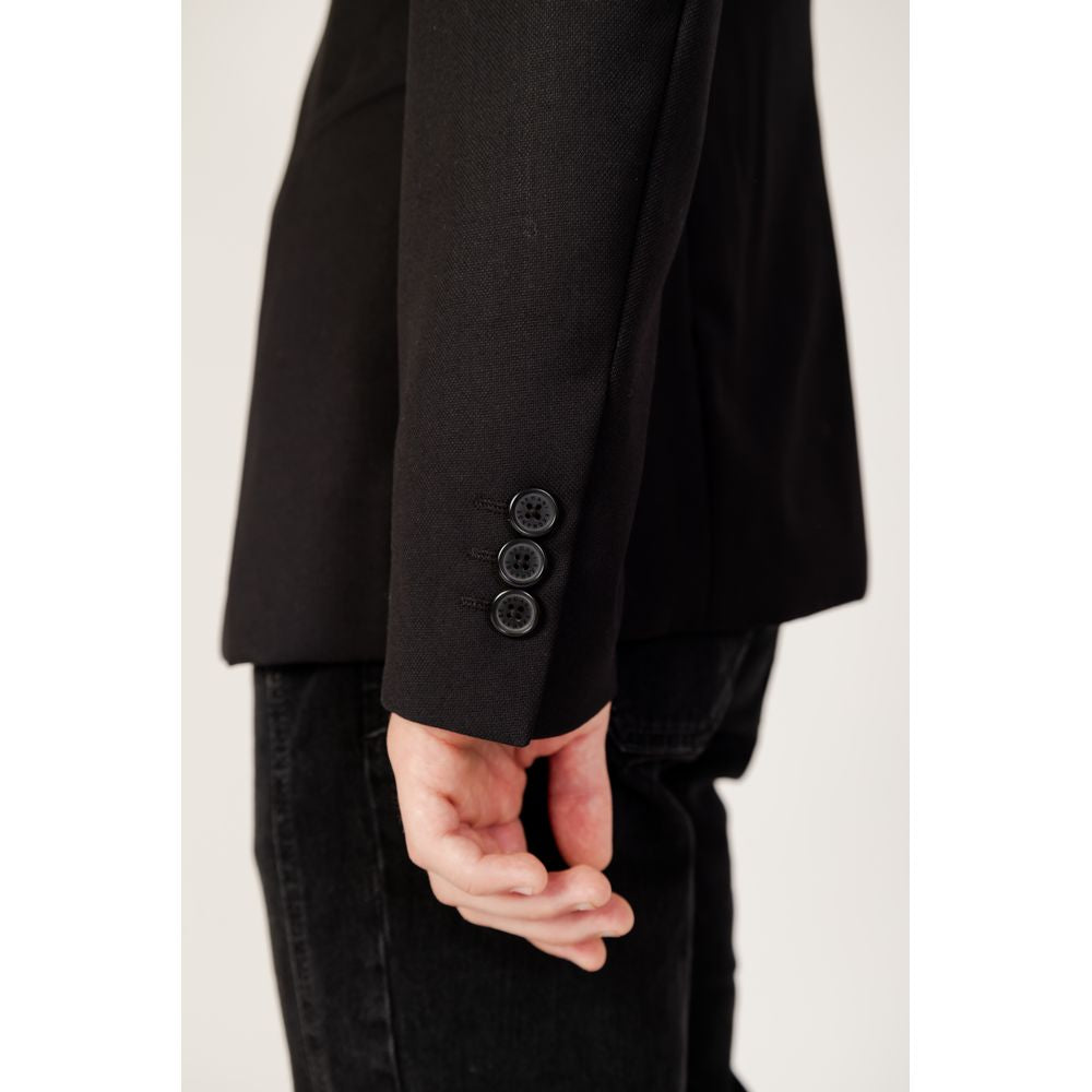 Blazer de poliéster negro