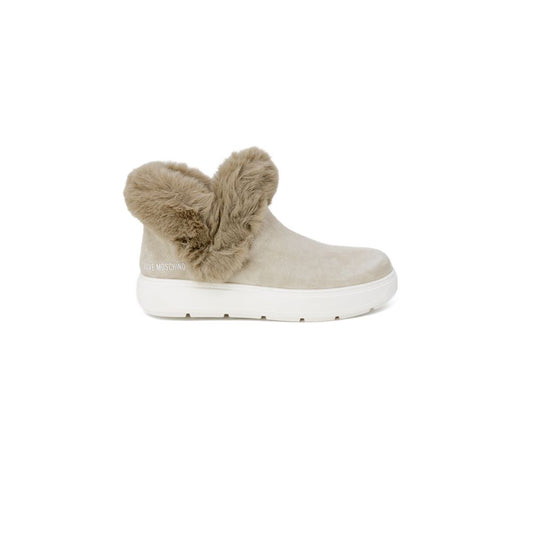 Beige Ledersneaker