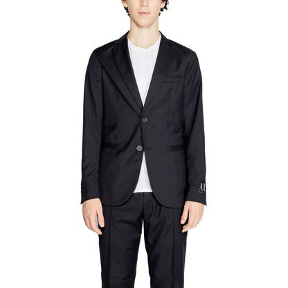 Blazer de poliéster negro