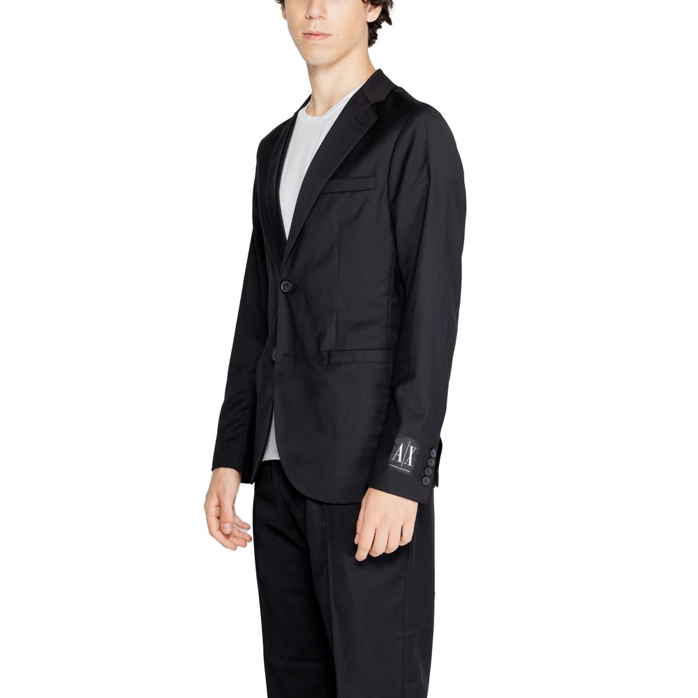 Blazer de poliéster negro