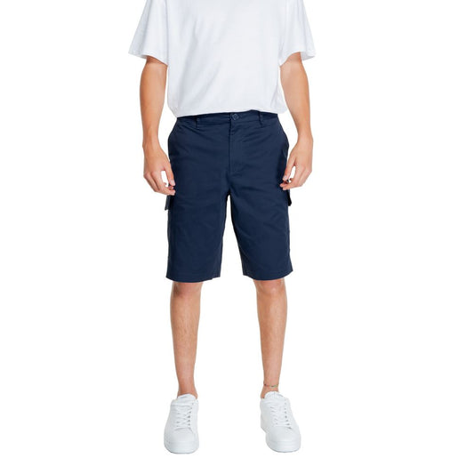 Blaue Baumwollshorts