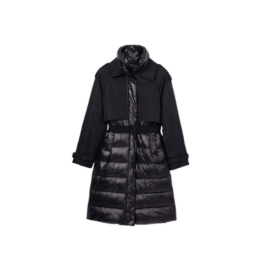 Black Polyester Jackets & Coat