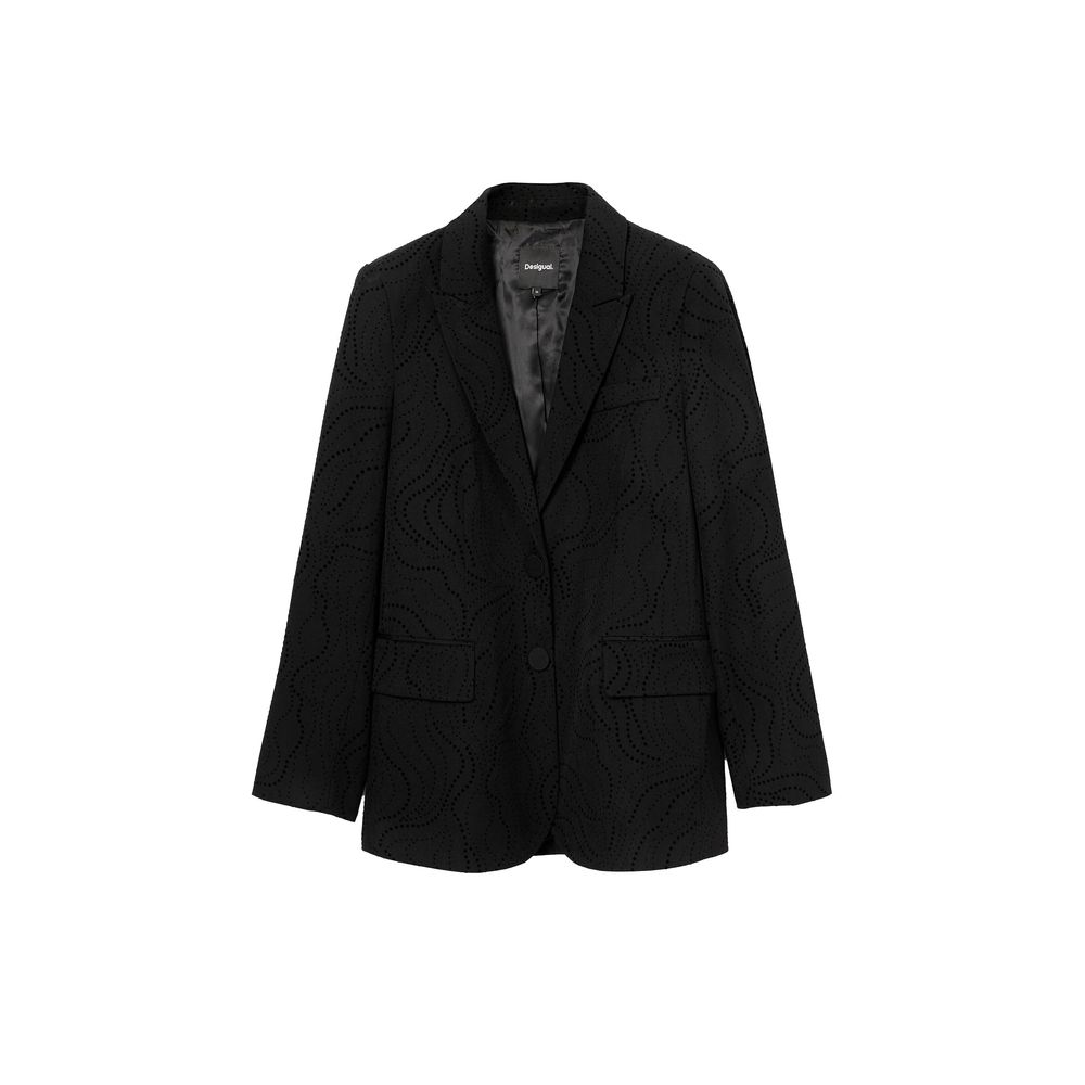 Schwarze Anzüge und Blazer aus Polyester