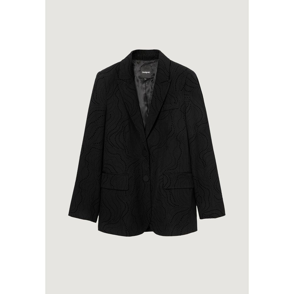 Schwarze Anzüge und Blazer aus Polyester