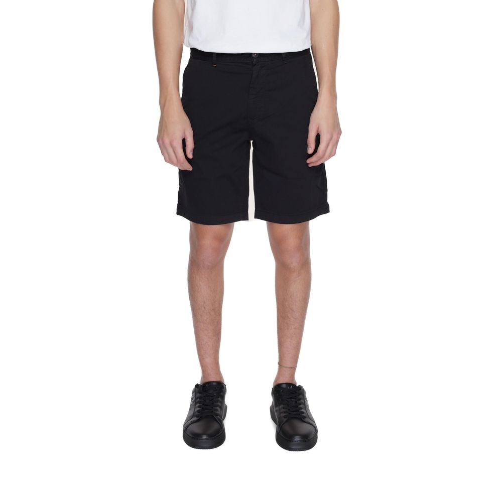 Schwarze Baumwollshorts