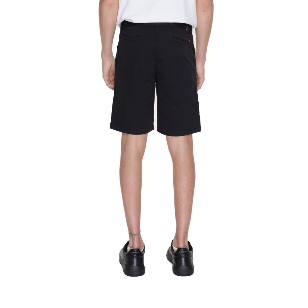 Schwarze Baumwollshorts