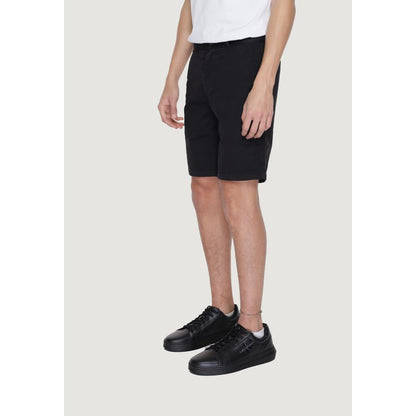 Schwarze Baumwollshorts