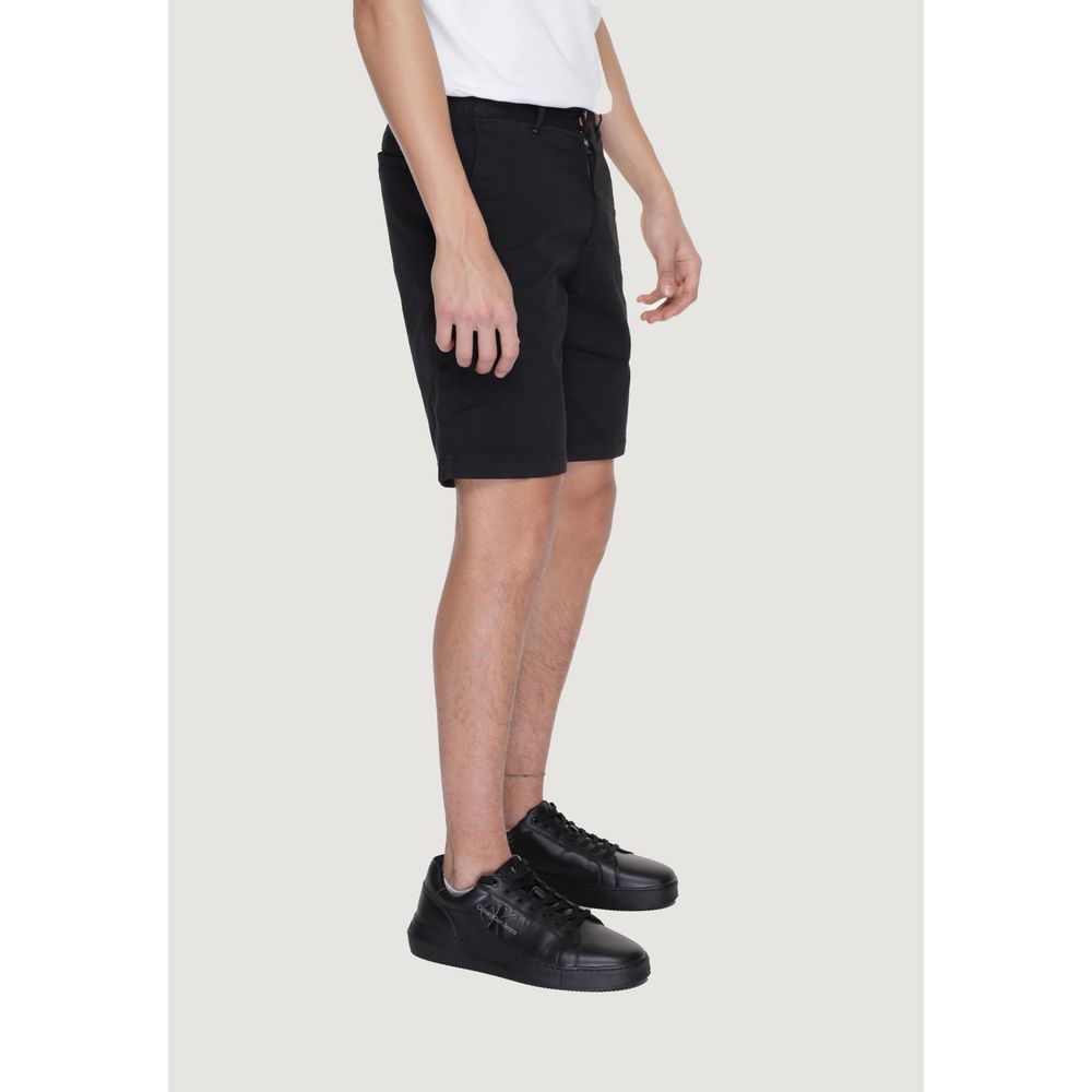 Schwarze Baumwollshorts